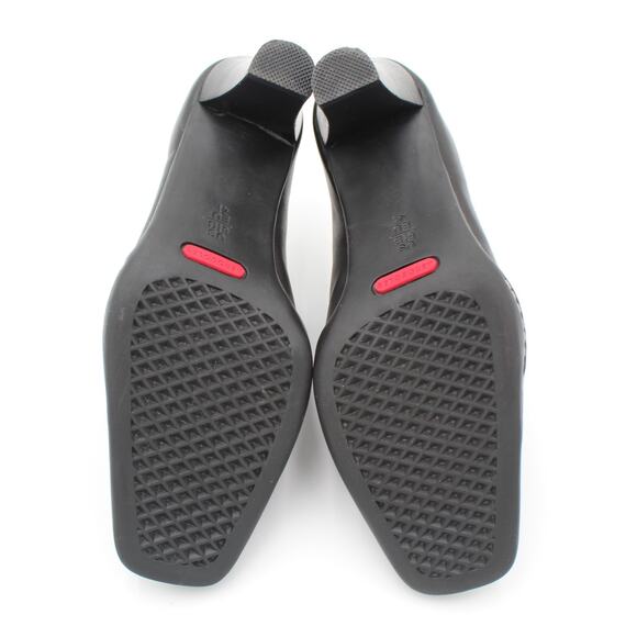 Y2K Harness Mule Womens 6.5 Black Leather Slip On Heel Aerosoles Comfort Shoe - Picture 9 of 9